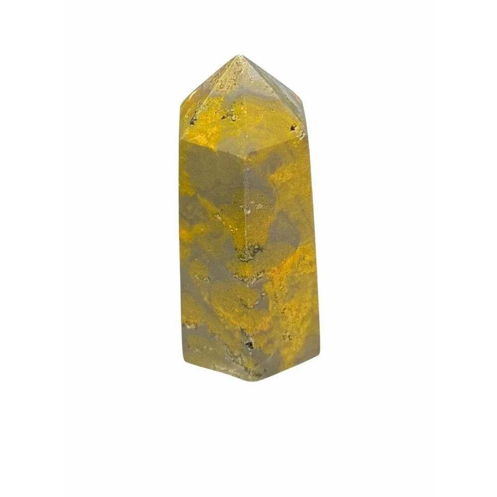 Bumblebee Jasper Tower Crystal Stone Decor Gift Yellow